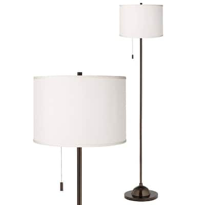 Modern Tall Floor Lamp Bronze Drum Shade Decor Living Room Reading - 13" x 62"