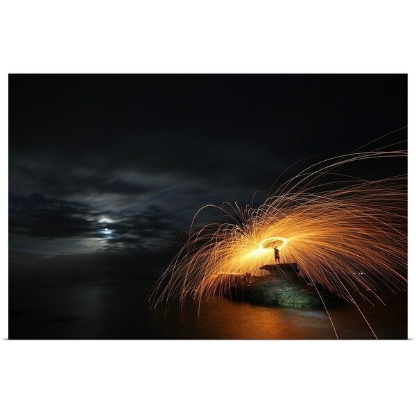 "Fire Side of the Moon" Poster Print