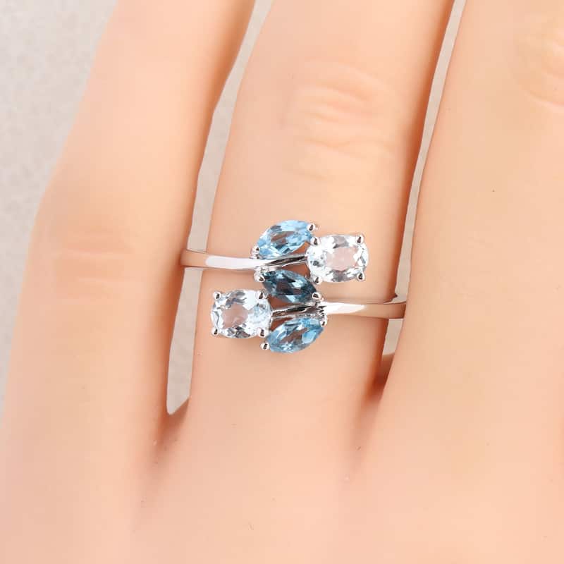 Miadora Multi-Gem Five Stone Ring Sterling Silver