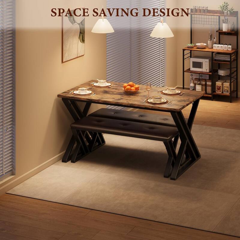 Dining Table with 2 Benches