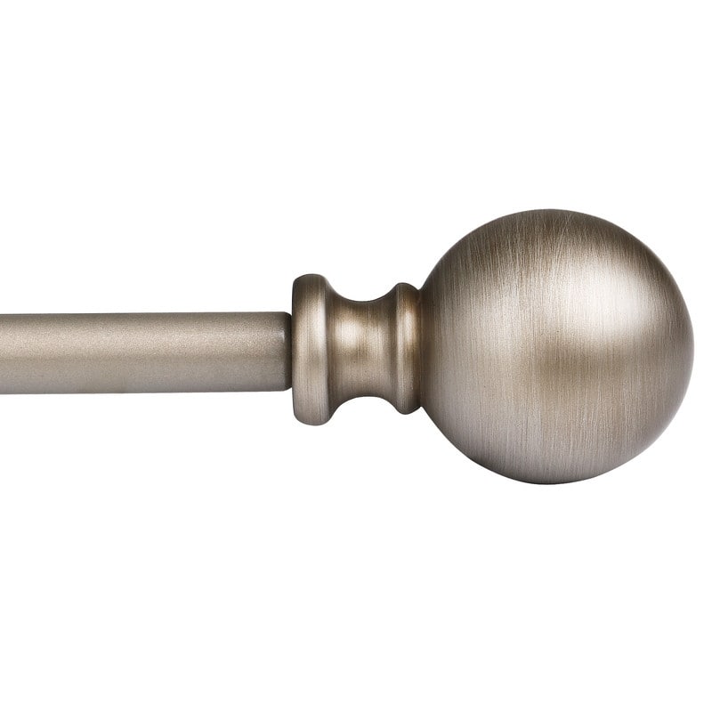 UTOPIA ALLEY 3/4 Inch Curtain Rod - Curtain Rods For Windows 28 to 48 Inch, Adjustable Drapery Rods, Satin Nickel Curtain Rods
