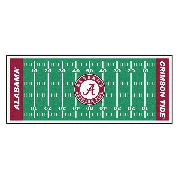 Ncaa University Of Alabama Crimson Tide Football Field Runner Mat Area Rug Na