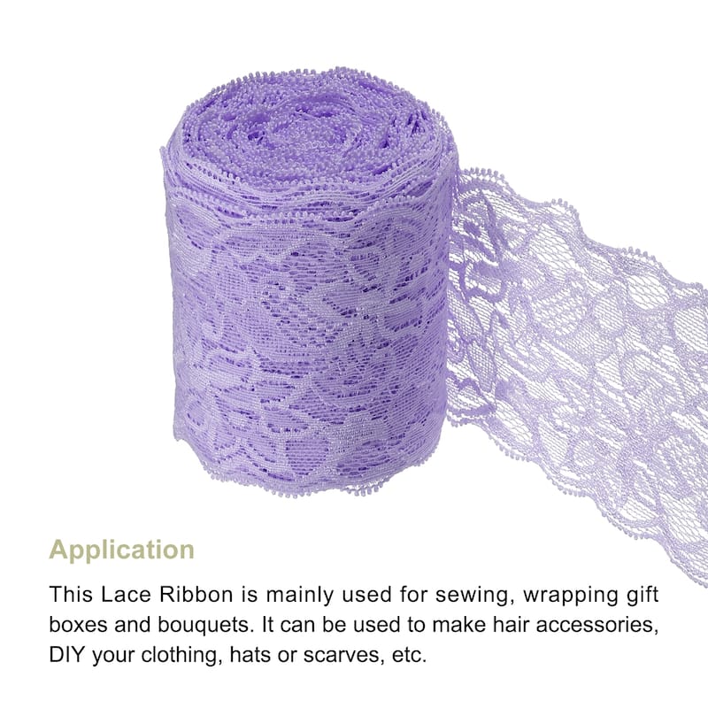 3 Inch Wide 10 Yard Lace Ribbon Floral Pattern Lace Trim Ribbon