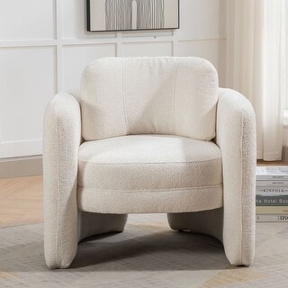 Modern Upholstered Barrel Chair Accent Chair Armchair for Living Room ...