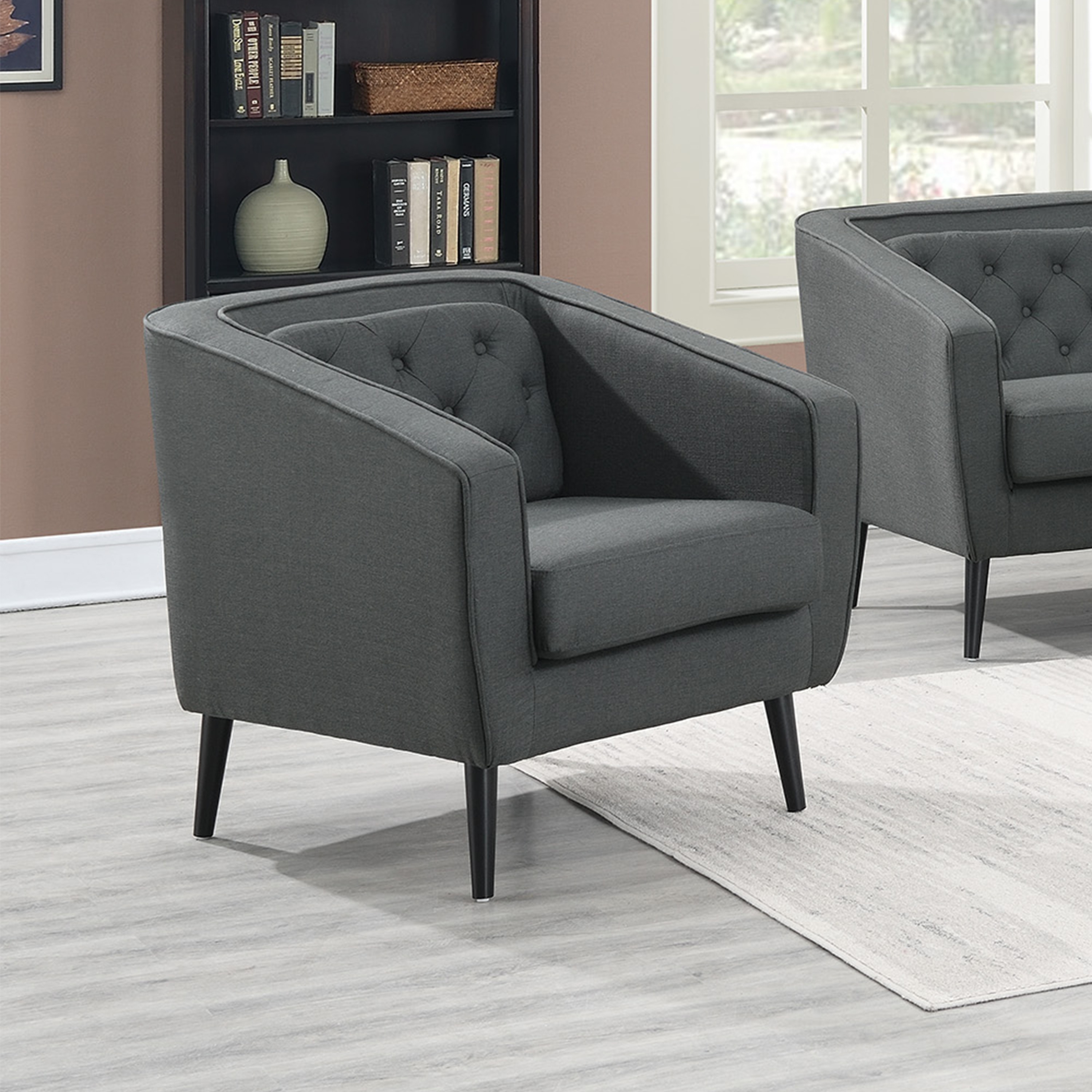 Mid century shop modern tufted chair