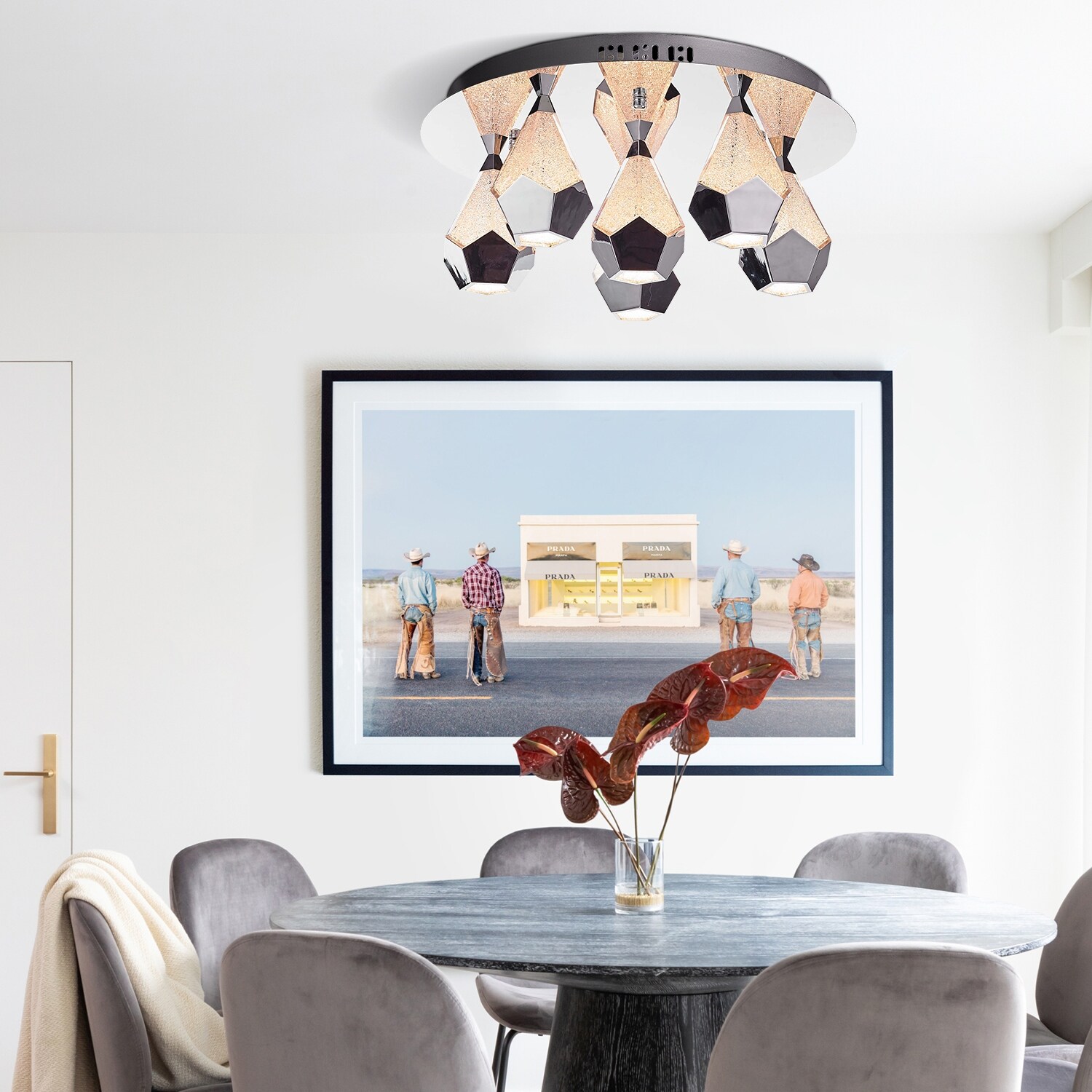 Clihome 17.72 in. Flush Mount Light