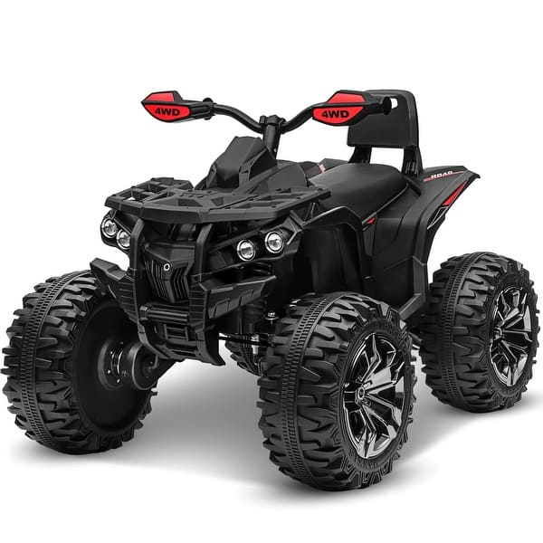 slide 2 of 31, Kids 24V ATV 4-Wheeler Ride-On with Bluetooth, 200W Motors, LED Lights,Spring Suspension, Black
