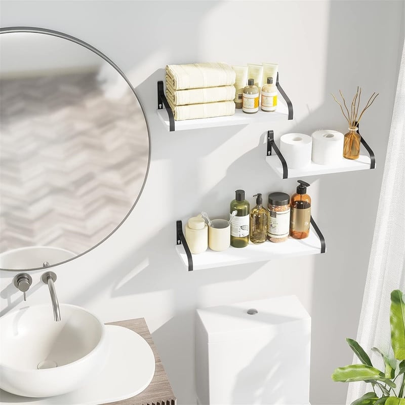 Floating Shelves Wall Mounted Set of 3 - 16.93"D x 6.14"W x 4.17"H