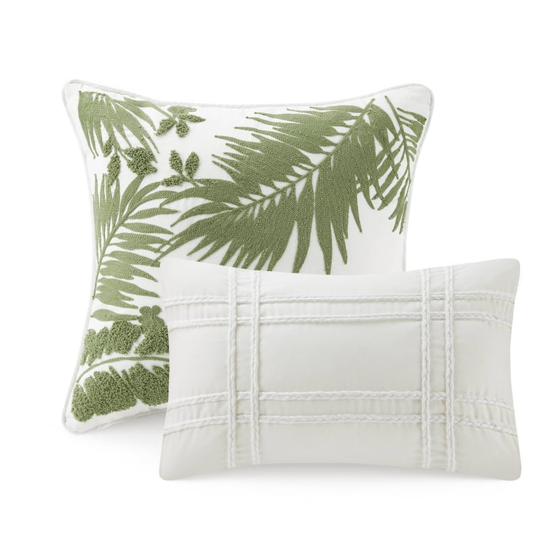 Harbor House Kiawah Island 6 Piece Oversized Cotton Comforter Set with Throw Pillow