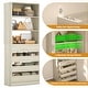 preview thumbnail 13 of 34, 80'' H x 21.3'' W Wood Standard Bookcase with 4 Drawers,Morden Freestanding Storage and Display Bookshelf