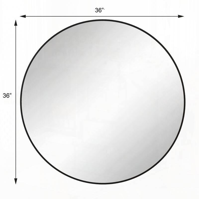Black Circular Mirror Metal Framed Mirror Round Vanity Mirror Dressing Mirror