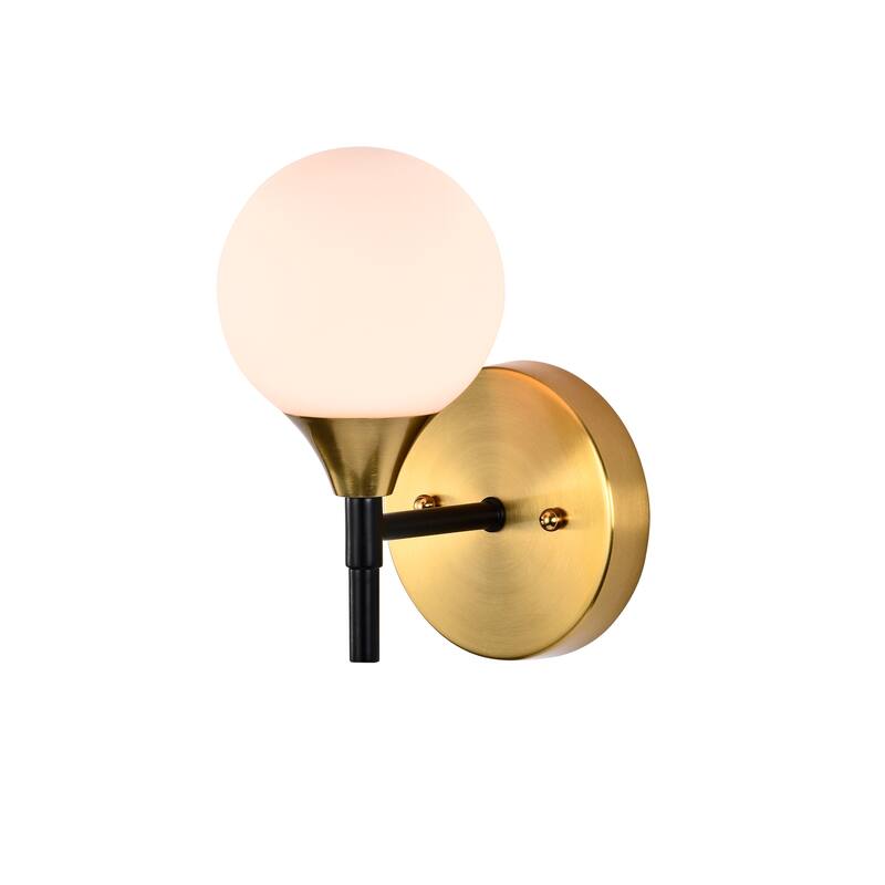 Solaya Single Light Wall Sconces Brass Finished