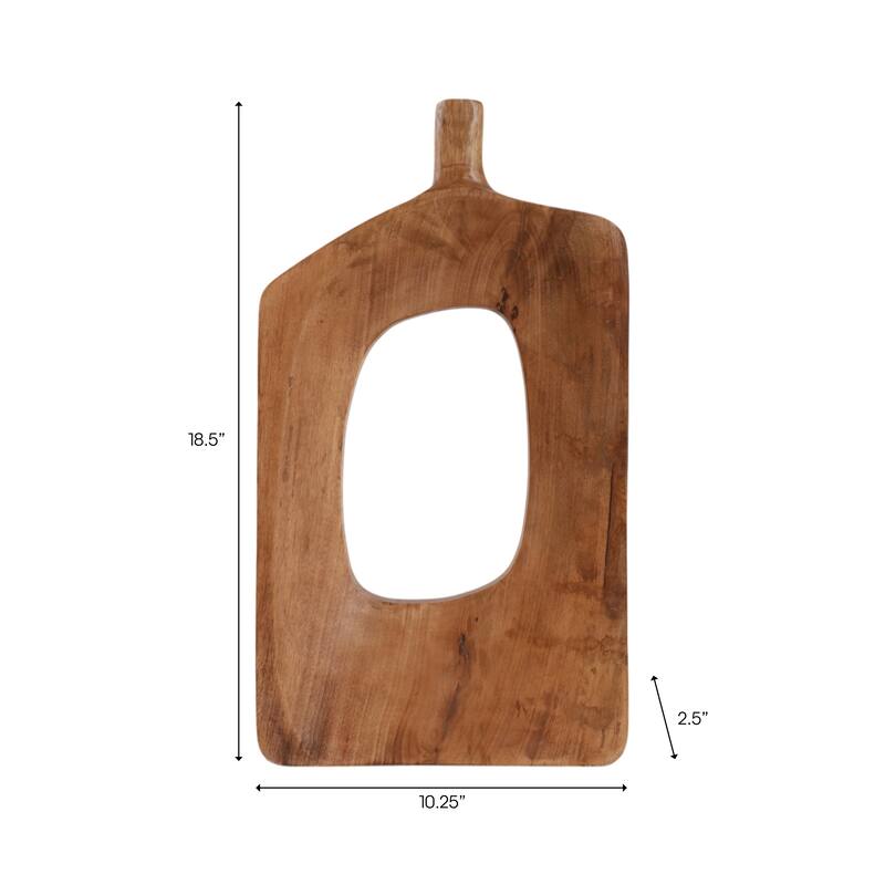 Wood Decorative Vase Cutout Center Tall Stylish Statement Decor