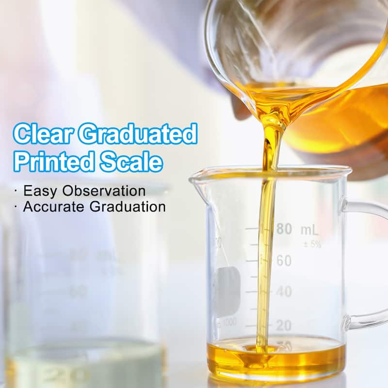 Glass Measuring Cup, 3.3 Borosilicate Glass with Glass Lid for kitchen