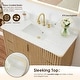 preview thumbnail 17 of 40, Sierra Bathroom Vanity in Washed Light Brown with Grain White Engineered Stone Countertop without Mirror