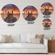 preview thumbnail 4 of 8, Designart 'Glowing Sky and Long Wooden Bridge' Oversized Coastal Wall CLock