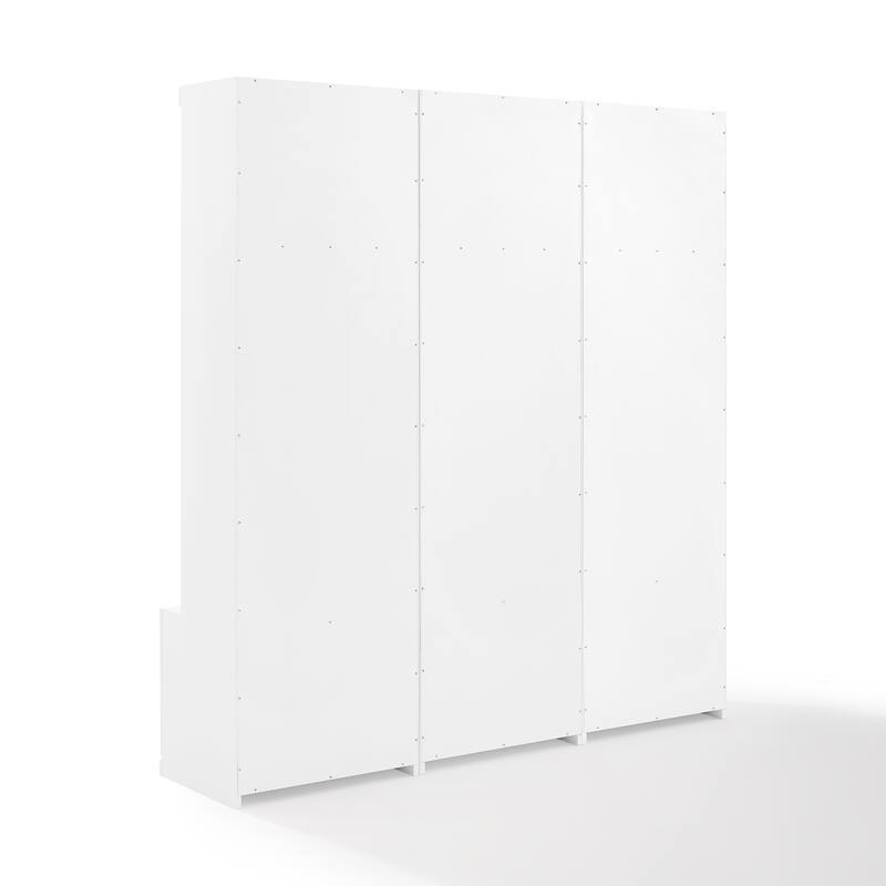 Crosley Harper 3-piece Slim Hall Tree Entryway Set - 66"W x 16.38"D x 74"H