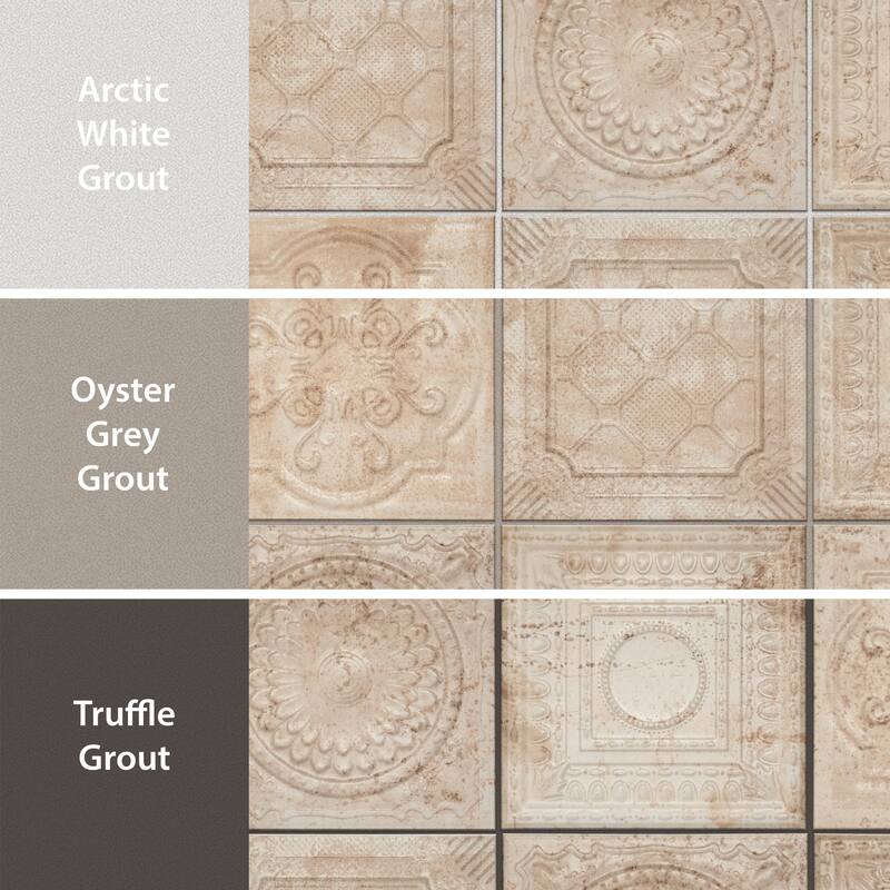 Merola Tile Ritz Ossidato Cream 7-7/8" x 7-7/8" Ceramic Wall Tile