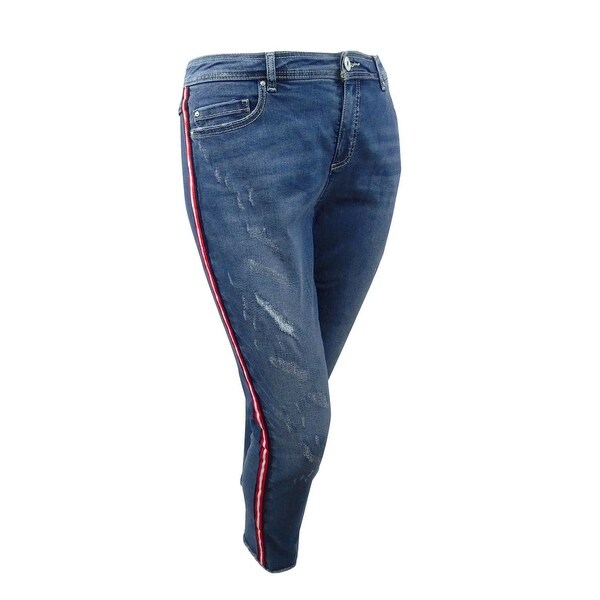 racing stripe jeans