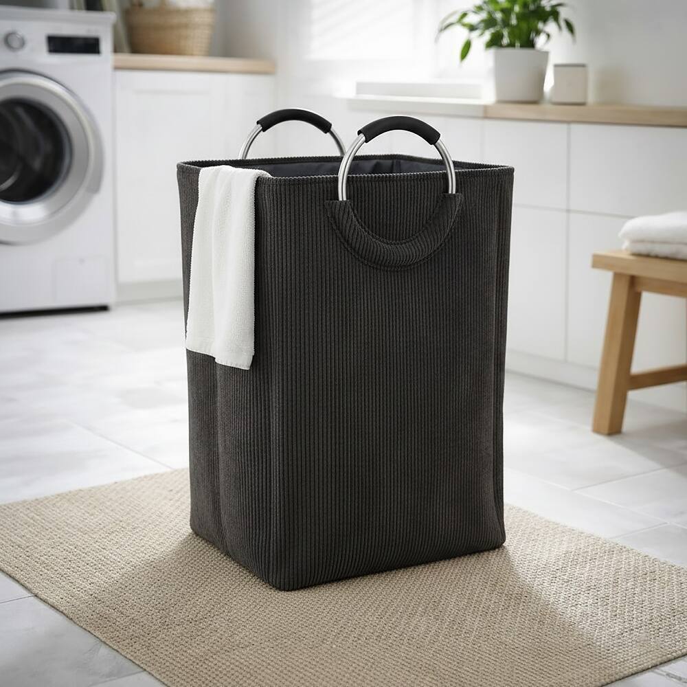 Corduroy Laundry Basket 55L - 14 L x 12 W x 25 H