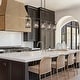 preview thumbnail 3 of 15, Aulia Modern 5-Light Crystal Chandelier Linear Black Kitchen Island Lights - L 45.6" x D 4.5" x H 15.5"