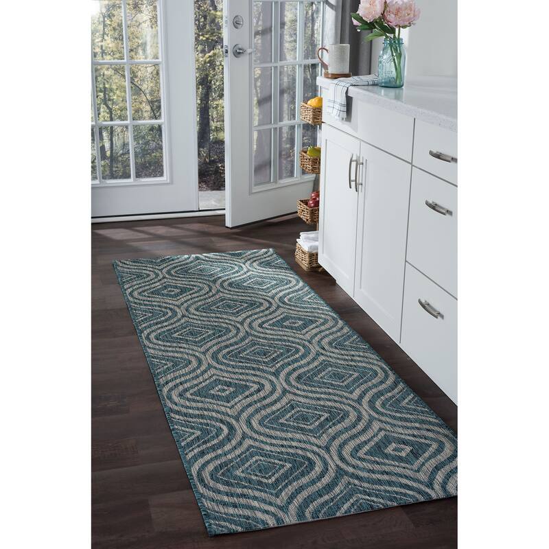 Colonnade Modern & Contemporary Abstract Indoor/Outdoor Area Rug