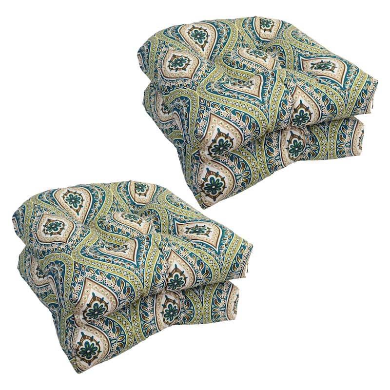 19-inch U-Shaped Dining Chair Cushions (Set of 4) - Jasmina Juniper