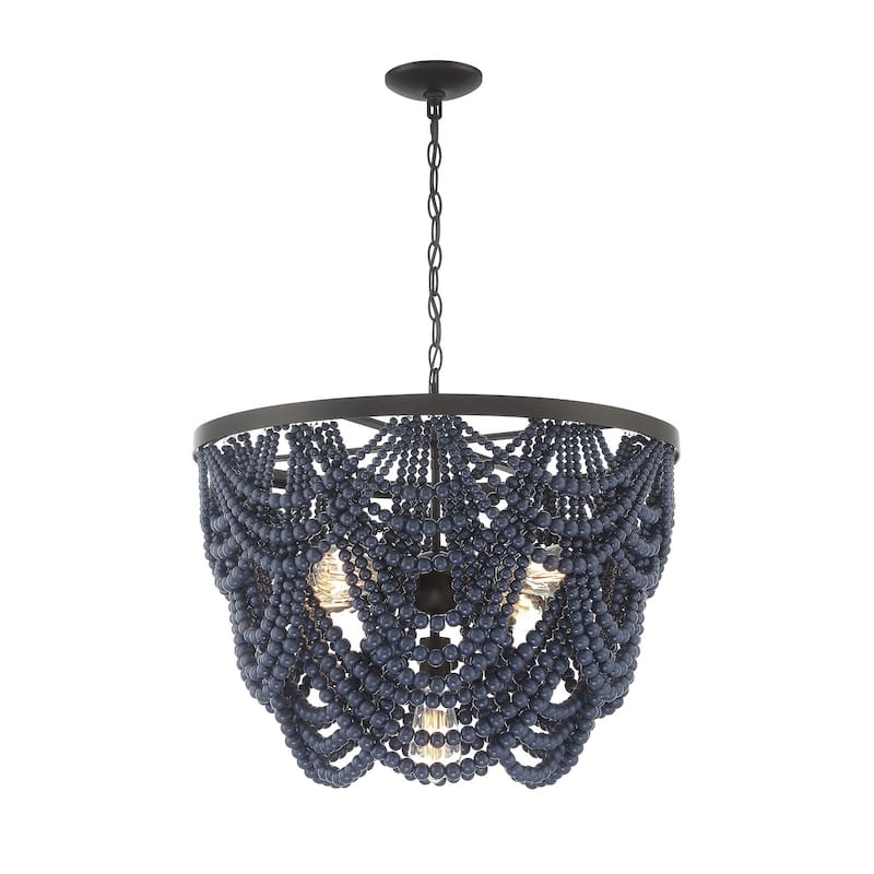 Meridian M100101 5 Light 24" Wide Beaded Chandelier