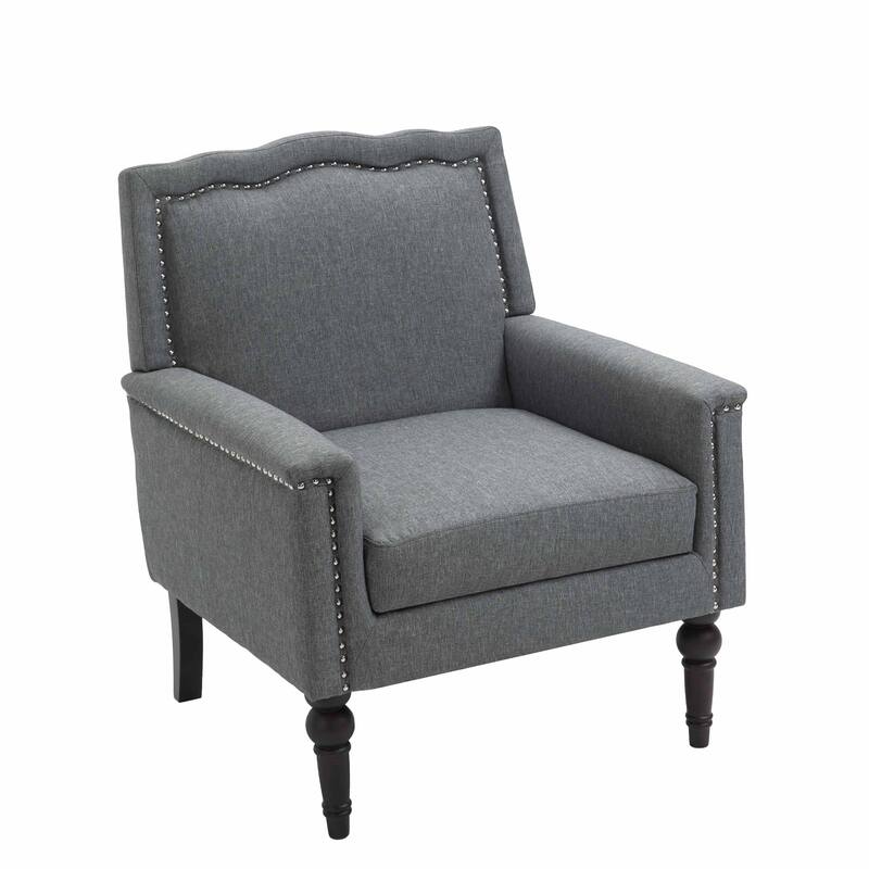 Upholstered Armchair with Nailhead Trims Accent Chair