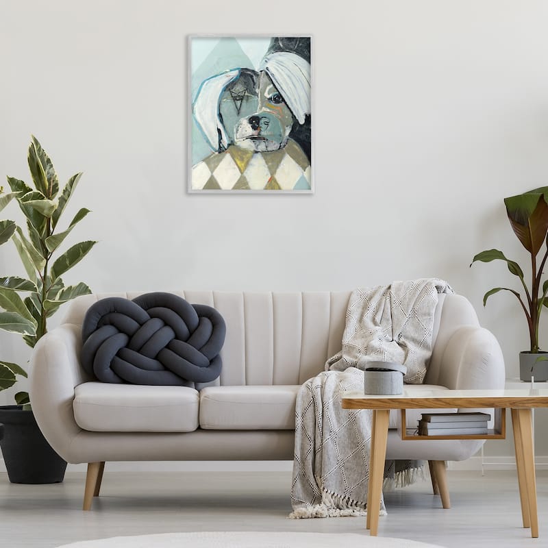 Stupell Abstract Dog Face Portrait Framed Giclee Art Design By Stacy Milrany