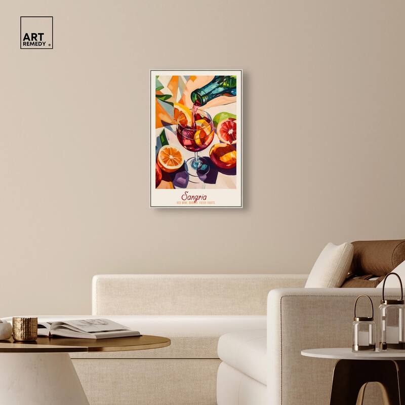 Sangria Recipe Poster Canvas by Art Remedy