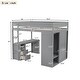 preview thumbnail 4 of 13, Gray Full Pine Wood Loft Bed w/ Wardrobes, 2-Drawer Desk w/ Cabinet