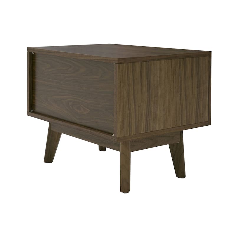 Modrest Abelard Mid-century Walnut Nightstand