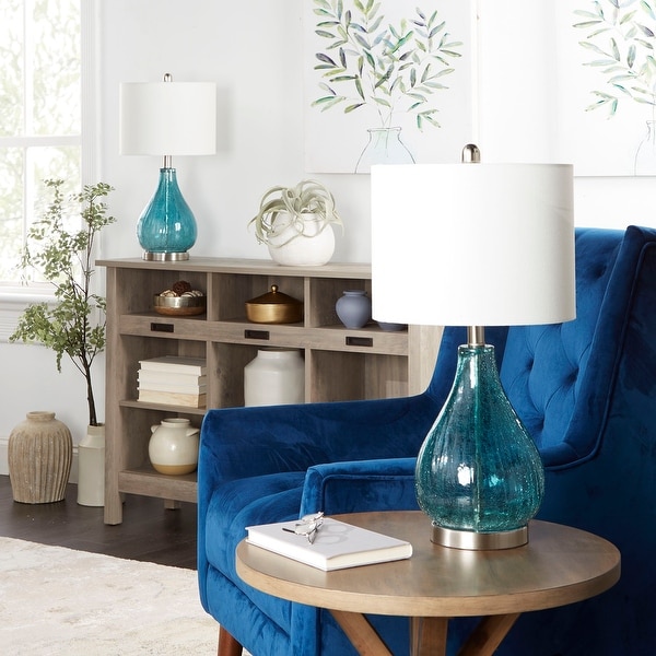 Teal lamp set hotsell