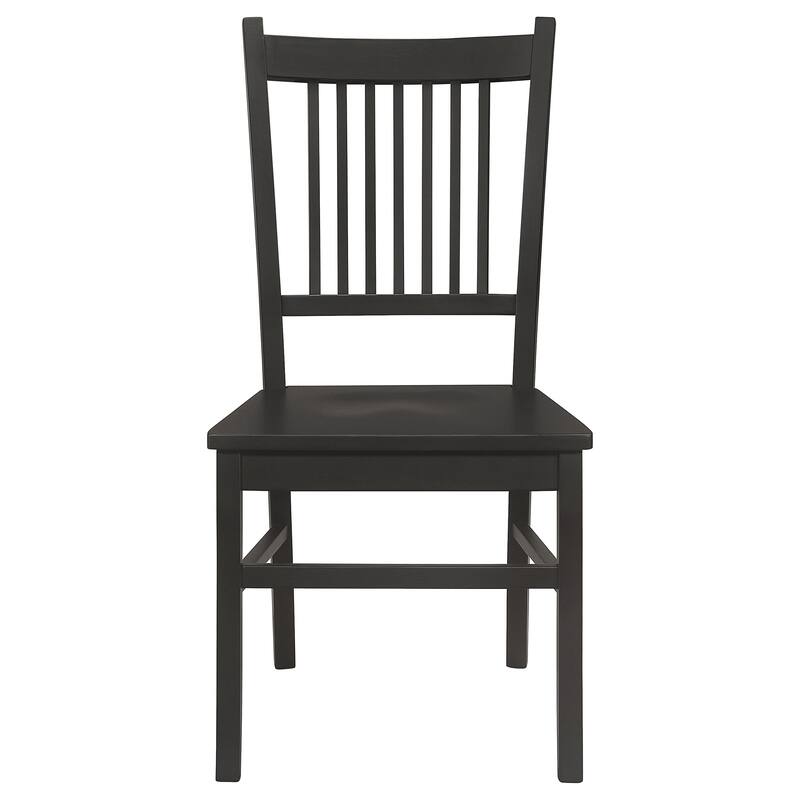 Marbrisa Matte Black Wood Dining Side Chair (Set of 2)