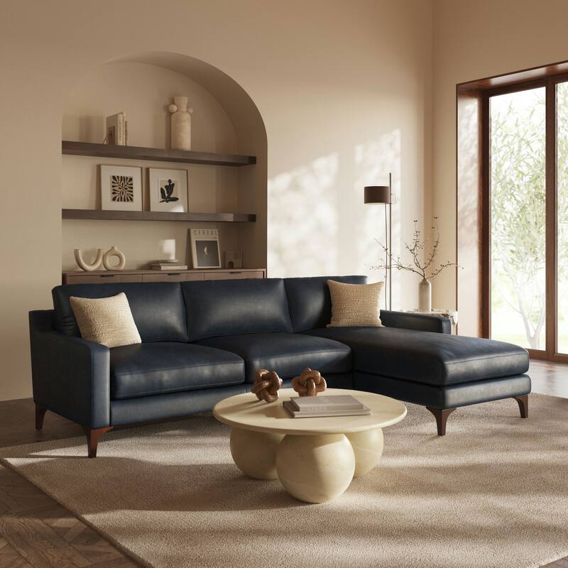 Poly & Bark Sorrento Sectional - Genuine Italian Leather
