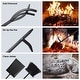 preview thumbnail 10 of 13, 5 Pieces Fireplace Iron Standing Tools Set - base: 8" x 8" x 28" (L x W x H)