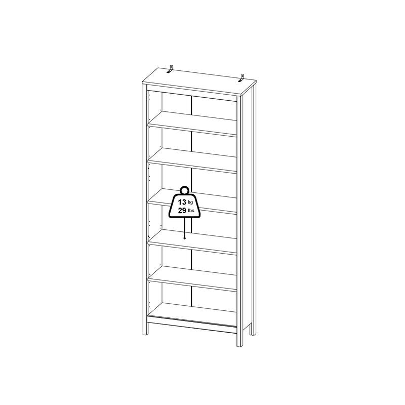 Porch & Den Madrid Adjustable 6 Shelf Bookcase