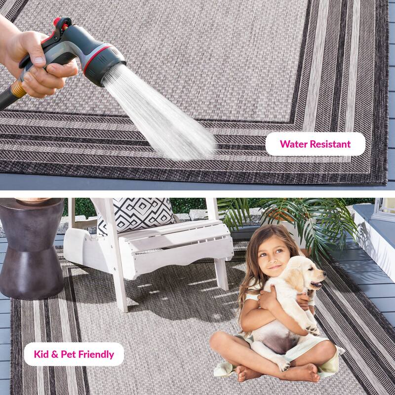 SAFAVIEH Courtyard Vickie Indoor/Outdoor Waterproof Patio Backyard Rug