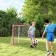 preview thumbnail 1 of 6, Soozier Soccer Goal, All Weather Practice Soccer Net with Steel Frame, PE Mesh, Soccer Training Equipment Red