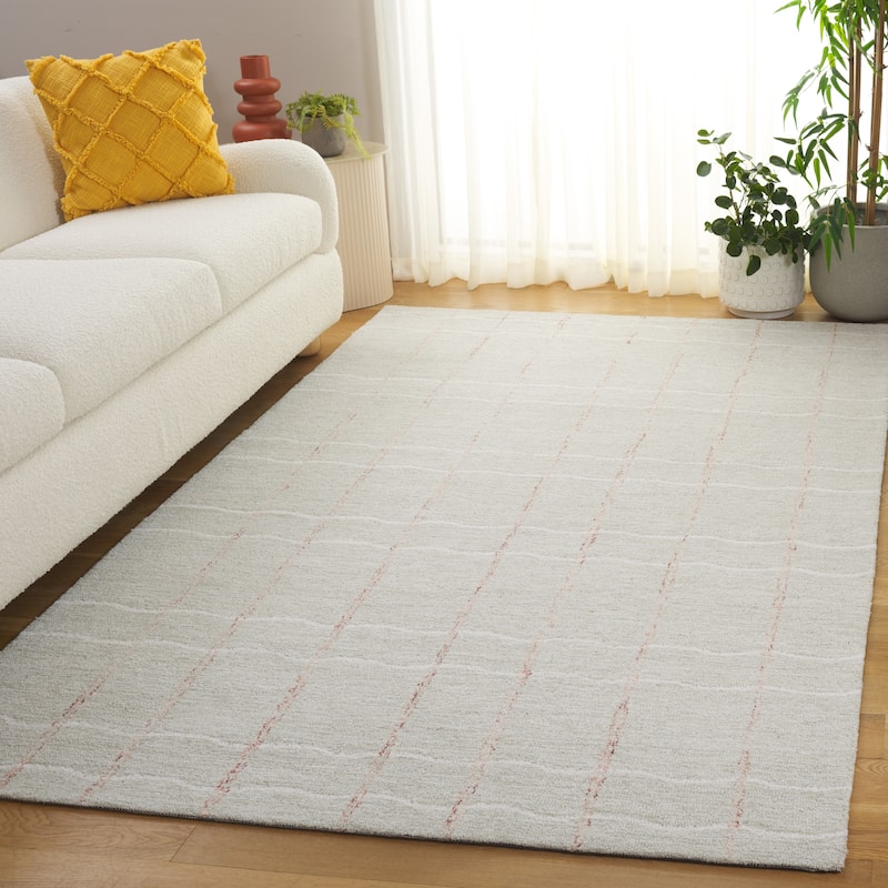 SAFAVIEH Handmade Metro Meralina Wool Rug - 6' Square - Sage/Rust