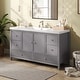preview thumbnail 2 of 35, Christopher Knight Home - Modern 60-Inch Bathroom Vanity with Separate Sink and Soft-Close Storage Blue Gray
