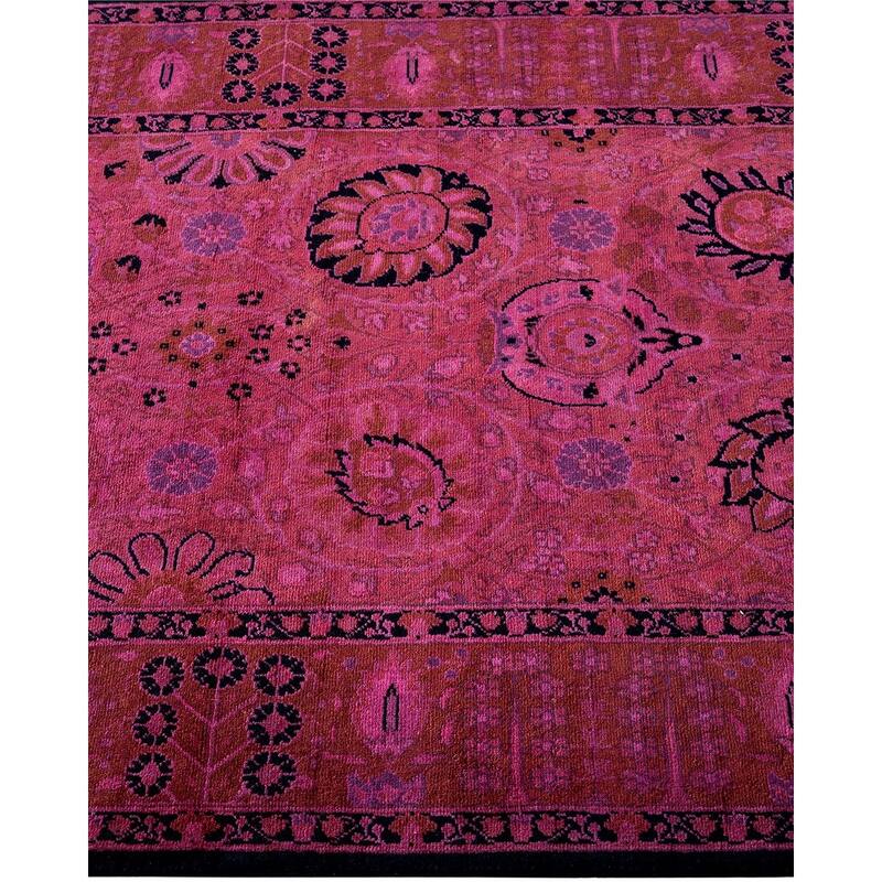 Fine Vibrance, One-of-a-Kind Hand-Knotted Runner Rug - Pink, 2' 7" x 14' 4" - 2' 7" x 14' 4"