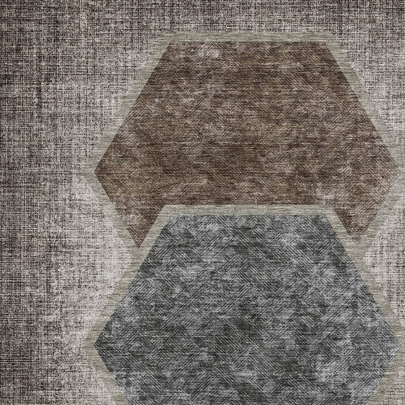 HomeRoots Geometric Transitional Rectangle Outdoor Rug