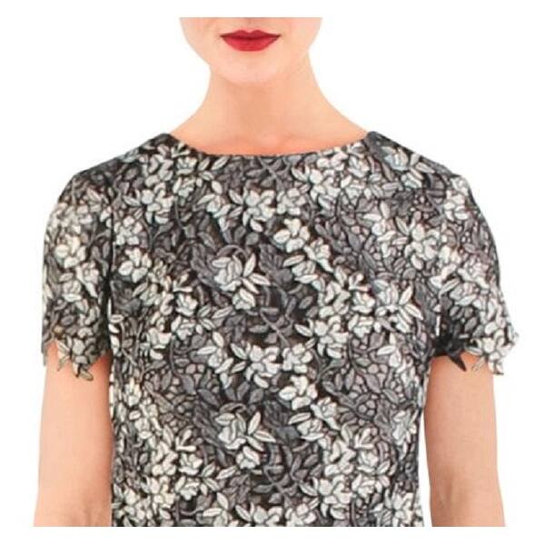 Ralph Lauren Women's Kylie Embroidered Floral Print Wear To Work Dress Gray  Size 12 - Bed Bath & Beyond