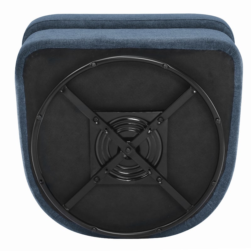 Upholstered Swivel Accent Chair Barrel Armchair Metal Frame with Pillows Living Room Chair