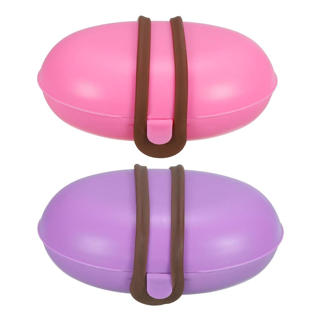 Travel Soap Holder, 2 Pack Soap Bar Box Container Case with Band