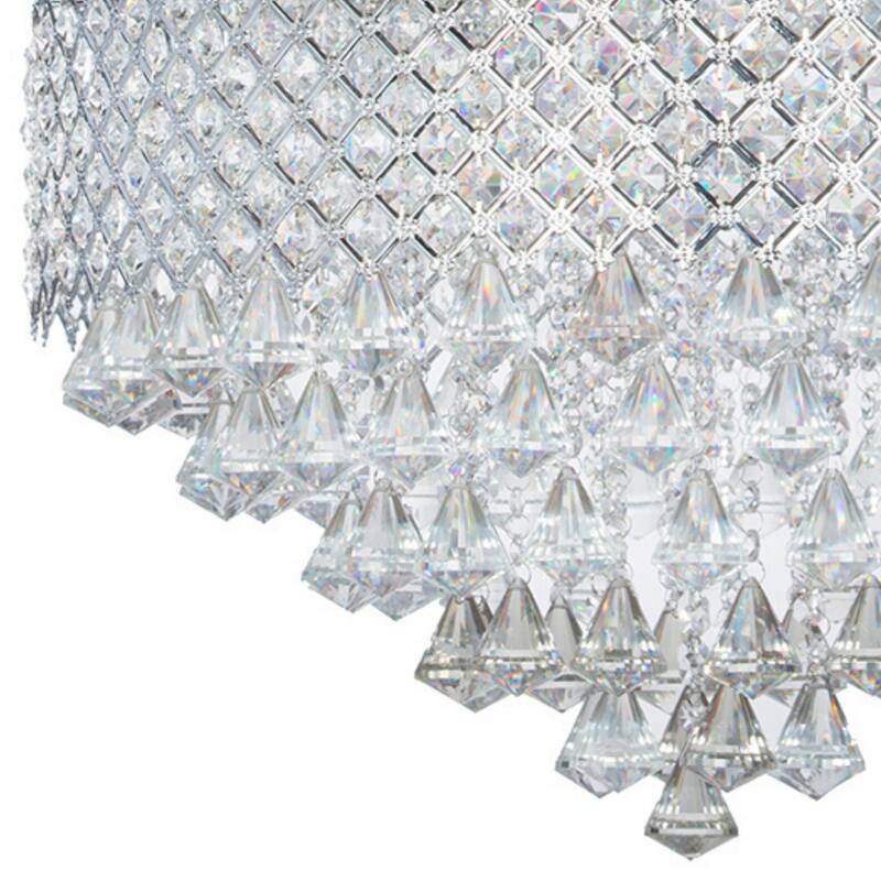Cinderella Crystal 12 LED Lights Round Chandelier - N/A