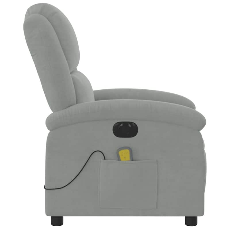 vidaXL Massage Recliner Chair Wingback Reclining Armchair for Elderly Velvet