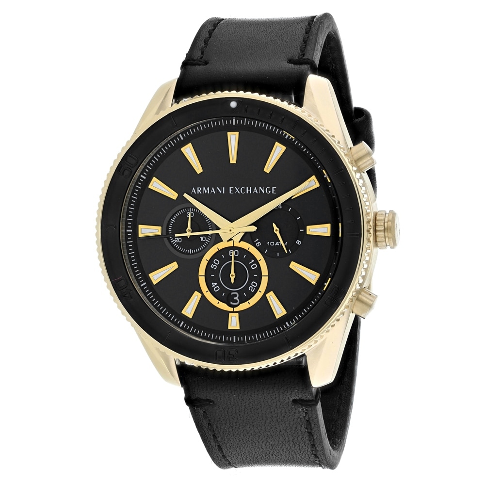 Shop Armani Exchange Men S Classic Ax1818 Black Dial Watch Overstock 24204826